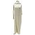 Massimo Dutti Langes cremefarbenes Satin-Kleid Beige