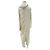Massimo Dutti Langes cremefarbenes Satin-Kleid Beige - Ansicht 2