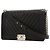 Borsa Chanel Boy in pelle chevron nera Nero