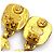 Orecchini a clip in metallo dorato Chanel D'oro - vista 8
