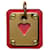 Hermès HERMES Pendentif As de Coeur PM Motif Cœur Rouge Doré  - vue 1