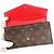 Portafoglio Lungo Bi-fold Sarah Monogramma Louis Vuitton Marrone Rosso - vista 10