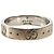 Gucci 18K Gold GG Logo Icon Band Ring Silvery