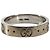 Gucci 18K Gold GG Logo Icon Band Ring Silvery - view 4