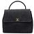 Borsa Chanel Kelly in denim nero con CC