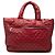 Chanel Rote große gesteppte Nylon umkehrbare Coco Cocoon Tasche