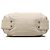 Borsa da bowling Chanel in pelle di vitello bianca con logo CC e cucitura selvaggia Bianco Crudo - vista 3