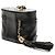 Vanity Chanel Schwarze gesteppte Lammleder Kosmetiktasche mit Kette und Quaste - vista 2
