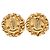 Clip-On Ohrringe mit Weizenmedaille vergoldet CC Gold Chanel