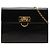 Gancini Salvatore Ferragamo Borsa a tracolla Vara in pelle nera con stampa coccodrillo Ferragamo Nero