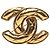 Spilla trapuntata CC in oro placcato Chanel D'oro