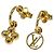Orecchini placcati in oro Louis Vuitton D'oro
