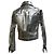 Fendi Cropped-Jeansjacke aus metallisch silberner Baumwolle - Ansicht 3