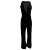 Sandro V-Ausschnitt Samt-Jumpsuit aus schwarzer Viskose