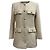Blazer de tweed de algodón crema de Saint Laurent Blanco Crudo