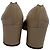 Chloé Lauren Pumps mit gewelltem Rand aus beigem Lackleder - Ansicht 4