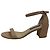 Nudist Block Sandalen von Stuart Weitzman aus beigem Leder Braun Fleisch - Ansicht 10