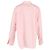 Autre Marque Camicia Popeline a Righe Oversize Frankie Shop in Cotone Rosa - vista 3