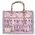 Borsa tote tie-dye Sandro Kasba in tela di cotone viola Porpora