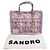 Borsa tote tie-dye Sandro Kasba in tela di cotone viola Porpora - vista 16