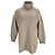Beige Wollstrick Mini Kleid mit Rollkragen von Ba&sh