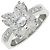 Autre Marque Pt900 Diamantring Silber