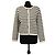 Autre Marque M-KAE Sienna gestreifter Cardigan weiß Baumwolle