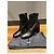 Botines de cuero negro con tacón bloque Prada - vista 5