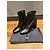 Botines de cuero negro con tacón bloque Prada - vista 7