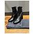 Botines de cuero negro con tacón bloque Prada - vista 8