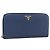 Saffiano PRADA Portafoglio Lungo in pelle Safiano Blu Navy Oro Auth fm5265 D'oro