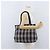 Burberry Borsa Tote Nova Check in nylon nero e argento Auth 174568 - vista 21
