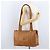 Borsa Tote Vicetos Logogram MCM in PVC Marrone Oro Auth BA10957 D'oro - vista 24