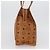 Borsa Tote Vicetos Logogram MCM in PVC Marrone Oro Auth BA10957 D'oro - vista 4