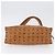 Borsa Tote Vicetos Logogram MCM in PVC Marrone Oro Auth BA10957 D'oro - vista 9