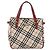 Bolsa de mão Burberry Nova Check Black label nylon prata bege Auth kk648 - vista 2
