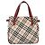 Bolsa de mão Burberry Nova Check Black label nylon prata bege Auth kk648 - vista 3