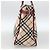 Bolsa de mão Burberry Nova Check Black label nylon prata bege Auth kk648 - vista 4