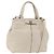 Borsa a mano in pelle Salvatore Ferragamo 2 in 1 Bianco Argento Auth ka3096A