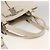 Borsa a mano in pelle Salvatore Ferragamo 2 in 1 Bianco Argento Auth ka3096A - vista 7