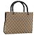Borsa a mano GG Canvas Bamboo Gucci Nylon Beige Argento 002 1016 Auth BSZ113