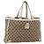 Borsa Tote Abbey GG Canvas Gucci Beige Oro 141472 Auth ARZ280 D'oro