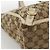 Borsa Tote Abbey GG Canvas Gucci Beige Oro 141472 Auth ARZ280 D'oro - vista 11