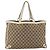Borsa Tote Abbey GG Canvas Gucci Beige Oro 141472 Auth ARZ280 D'oro - vista 3