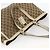 Borsa Tote Abbey GG Canvas Gucci Beige Oro 141472 Auth ARZ280 D'oro - vista 6