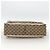 Borsa Tote Abbey GG Canvas Gucci Beige Oro 141472 Auth ARZ280 D'oro - vista 9