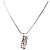 Collana Christian Dior metallo Argento Auth BA11470
