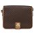 Céline Borsa a Spalla in Tela Macadam CELINE in Pelle PVC Marrone Oro Auth 170071 D'oro - vista 2