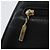 Bolsa de mão GIVENCHY em couro preto e dourado Auth BSZ372 - vista 15