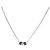 Collana Christian Dior metallo Argento Auth BA11492